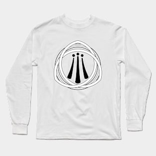 Awen Triquetra Black and White Long Sleeve T-Shirt